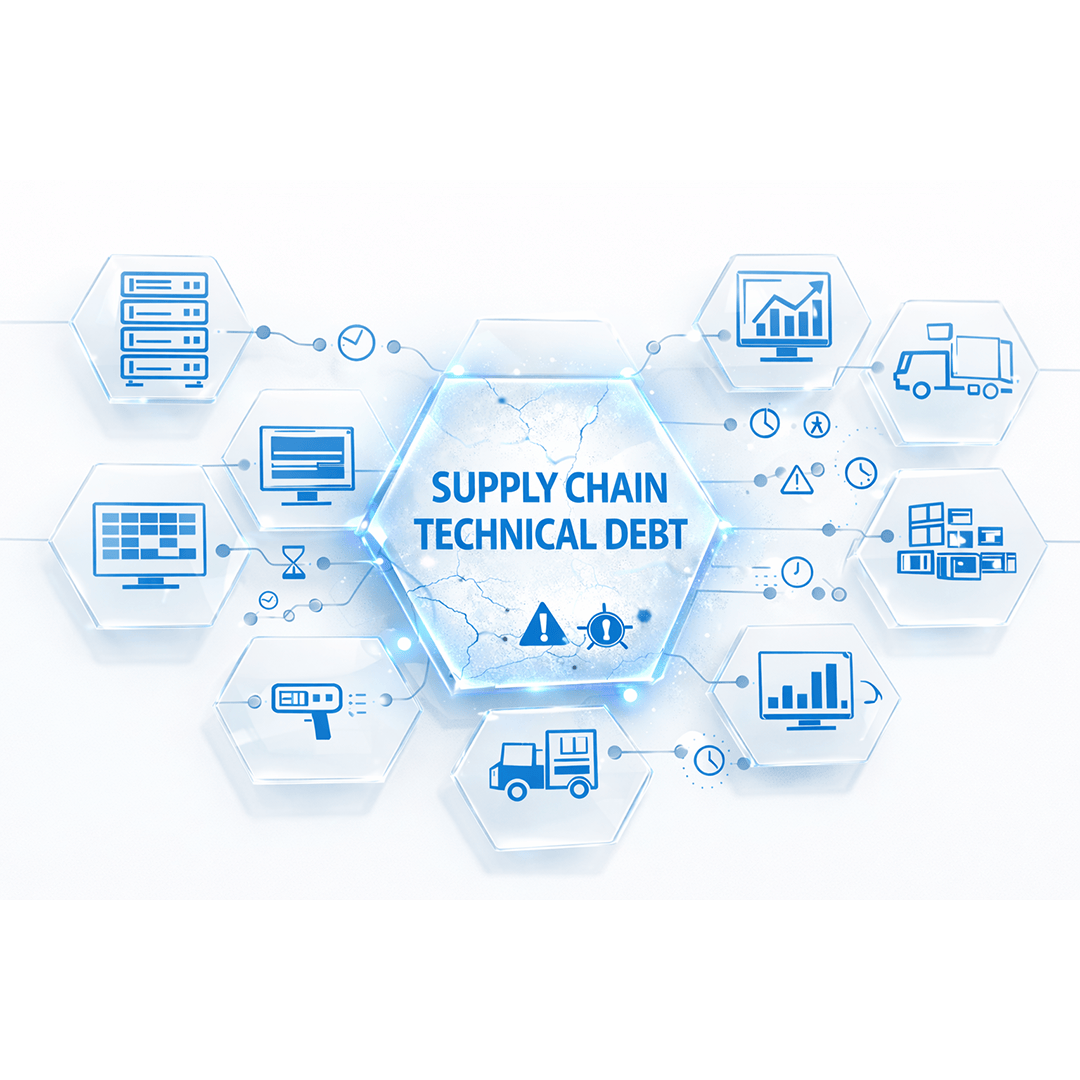 Supply chain technical debt caused by legacy systems slowing real-time decision making and operational efficiency