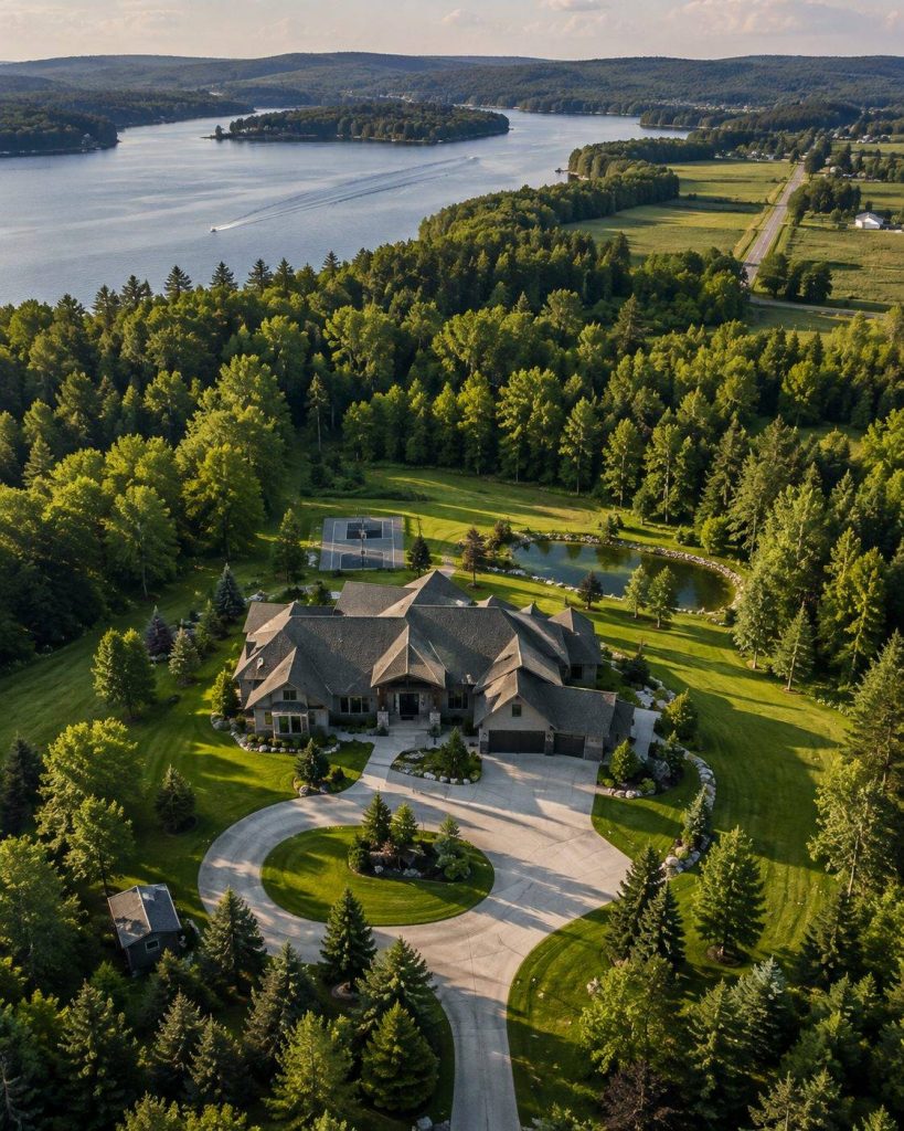 Real estate drone photography